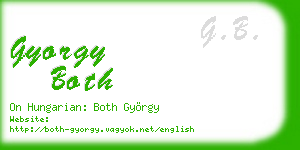 gyorgy both business card